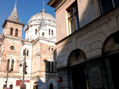 Ehemals lutherische Trinitatiskirche und ehemaliges Rathaus, heute Staatsarchiv Lodz. © Anemone Rüger