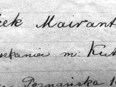 Unterschrift von Icek (Itzchak) Mairantz (Majeranc) auf seinem Passantrag 1928. © Anemone Rüger