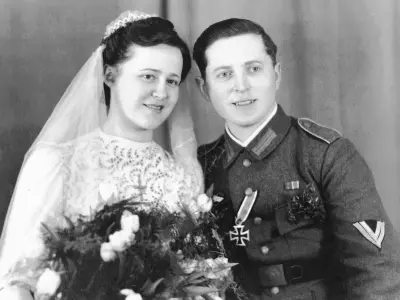 Hochzeitsbild von Alwin Meieranz und Lieselotte geb. Auerswald, 13. Februar 1944. © Anemone Rüger